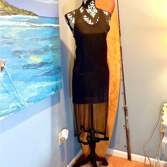 Toga Pulla, Pinstripe Black Cupra Body w/Attached Mesh Hem, Excellent Condition - Picture 9 of 14